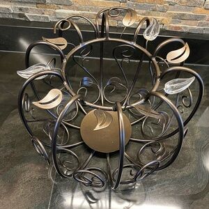 Partylite bronze pumpkin candle holder